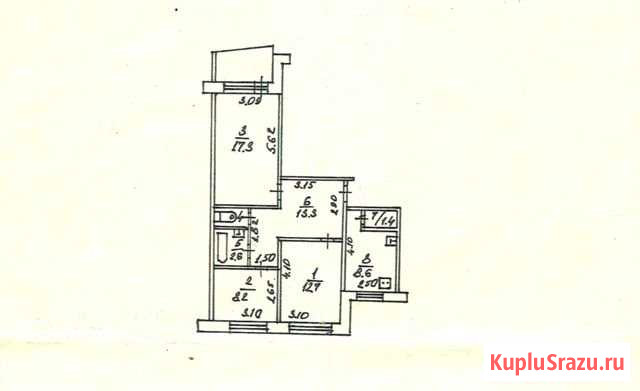 3-комнатная квартира, 68.3 м², 5/8 эт. на продажу в Хабаровске Хабаровск - изображение 1