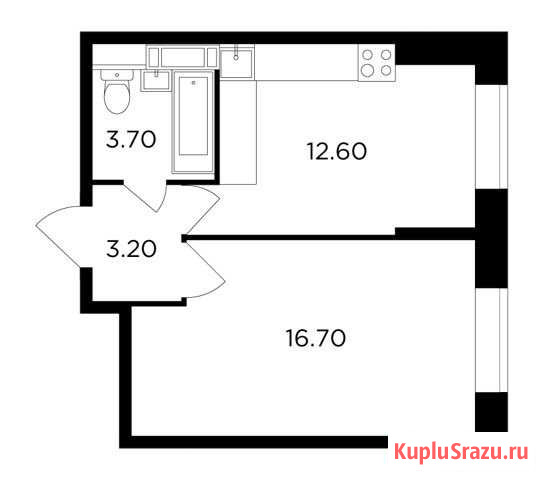 1-комнатная квартира, 36.2 м², 1/11 эт. на продажу в Пушкино Пушкино - изображение 1