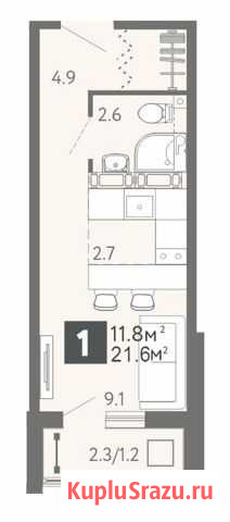 Квартира-студия, 21.8 м², 7/15 эт. на продажу в Пензе Пенза - изображение 3