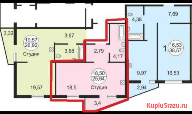 Квартира-студия, 29 м², 11/17 эт. на продажу в Новосибирске Новосибирск - изображение 1