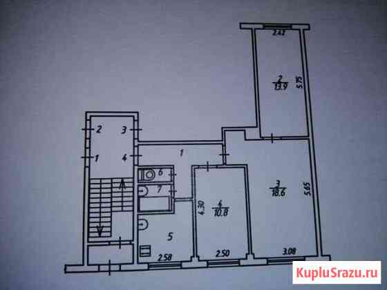 3-комнатная квартира, 58 м², 1/5 эт. на продажу в Калуге Калуга