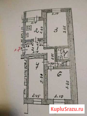 3-комнатная квартира, 68 м², 3/3 эт. на продажу в Красном-на-Волге Красное-на-Волге - изображение 1