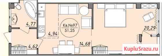 1-комнатная квартира, 51.3 м², 5/9 эт. на продажу в Ялте Ялта