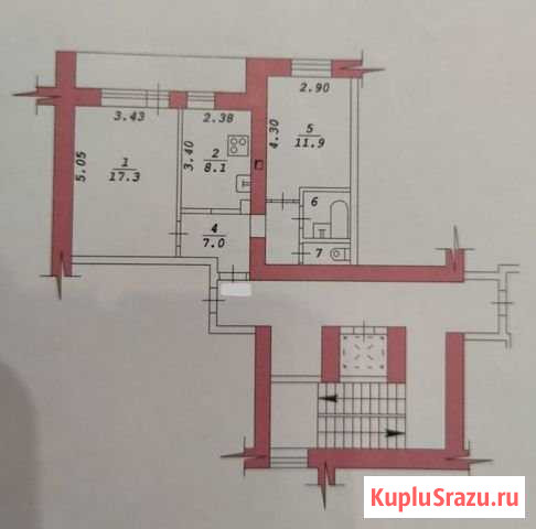 2-комнатная квартира, 48.2 м², 3/9 эт. на продажу в Новосибирске Новосибирск - изображение 2