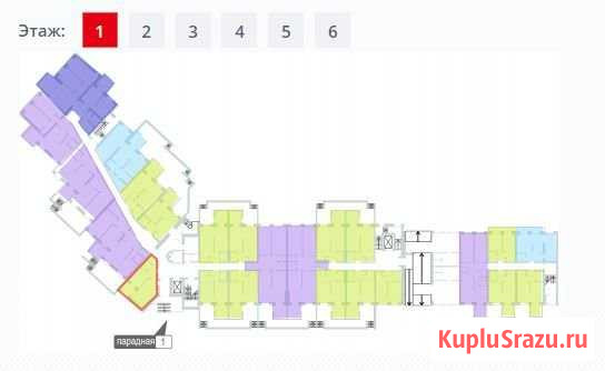 1-комнатная квартира, 42 м², 1/7 эт. на продажу в Пскове Псков - изображение 3