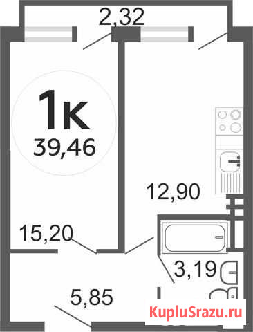 2-комнатная квартира, 39.3 м², 10/26 эт. на продажу в Ростове-на-Дону Ростов-на-Дону - изображение 1