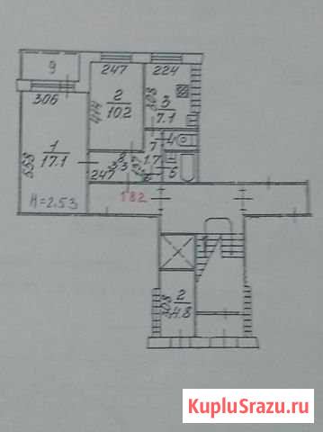 2-комнатная квартира, 45.2 м², 1/9 эт. на продажу в Коломне Коломна - изображение 1