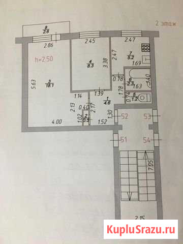 2-комнатная квартира, 42.6 м², 2/5 эт. на продажу в Бежецке Бежецк - изображение 1