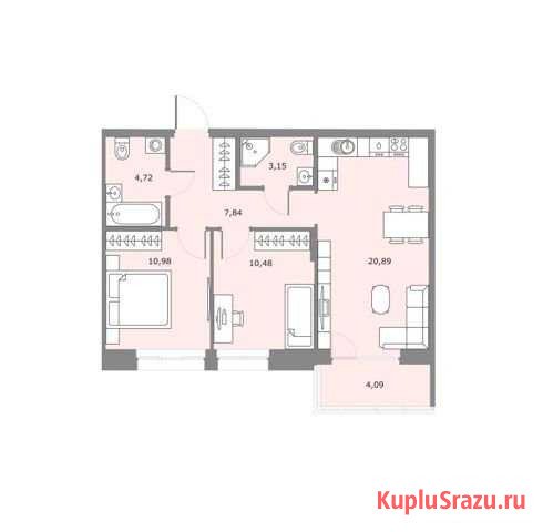 2-комнатная квартира, 59.3 м², 17/18 эт. на продажу в Перми Пермь - изображение 2