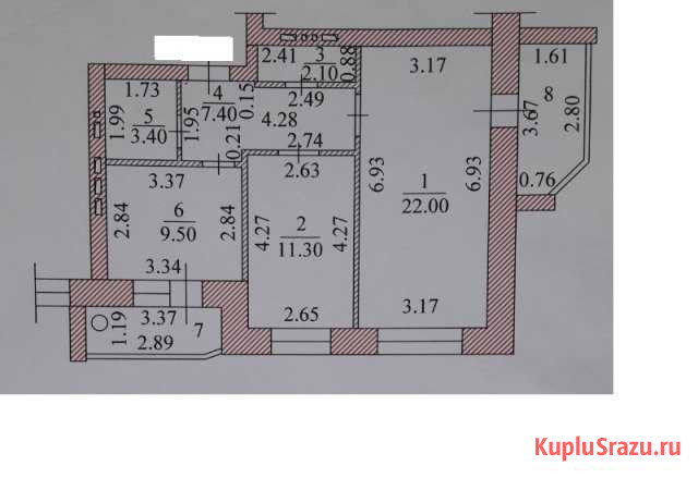 2-комнатная квартира, 65.3 м², 2/9 эт. на продажу в Чебоксарах Чебоксары - изображение 1