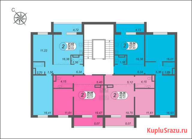 2-комнатная квартира, 55.8 м², 10/10 эт. на продажу в Челябинске Челябинск - изображение 3