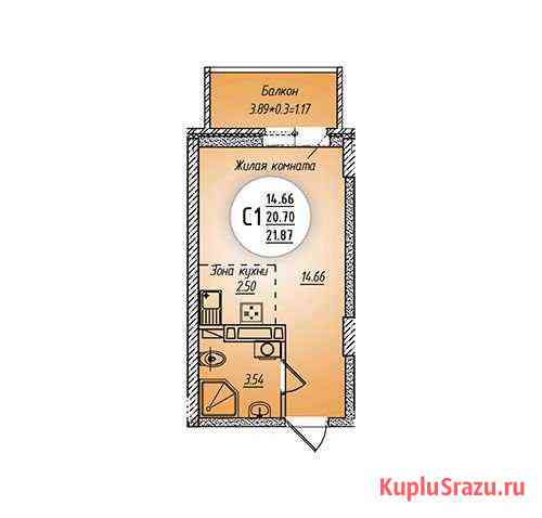 Квартира-студия, 21.9 м², 12/24 эт. на продажу в Ростове-на-Дону Ростов-на-Дону