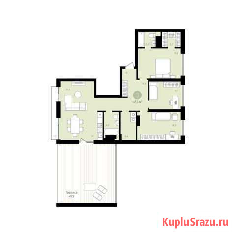 3-комнатная квартира, 149.2 м², 9/9 эт. на продажу в Тюмени Тюмень - изображение 1