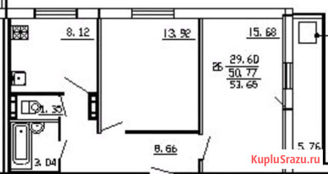 2-комнатная квартира, 53 м², 1/9 эт. на продажу в Великом Новгороде Великий Новгород - изображение 1