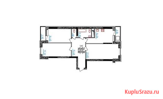 3-комнатная квартира, 96.9 м², 9/15 эт. на продажу в Твери Тверь - изображение 2