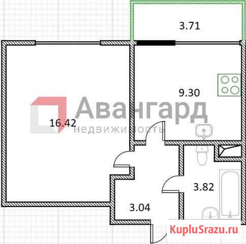 1-комнатная квартира, 32.6 м², 5/8 эт. на продажу в Янино-1 Янино-1 - изображение 2