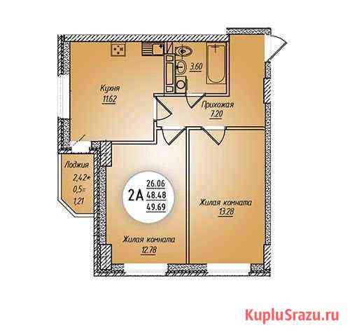 2-комнатная квартира, 49.7 м², 4/24 эт. на продажу в Ростове-на-Дону Ростов-на-Дону