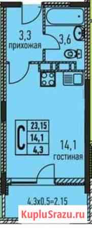 Квартира-студия, 25.2 м², 1/6 эт. на продажу в Анапе Анапа