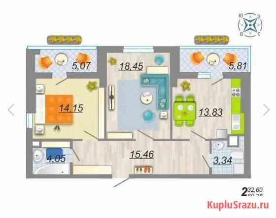 2-комнатная квартира, 75 м², 24/25 эт. на продажу в Воронеже Воронеж