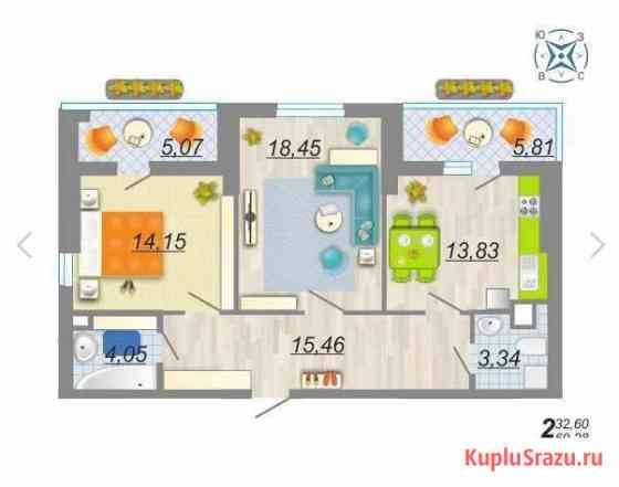 2-комнатная квартира, 75 м², 24/25 эт. на продажу в Воронеже Воронеж