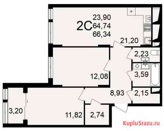 2-комнатная квартира, 67 м², 11/18 эт. на продажу в Рязани Рязань