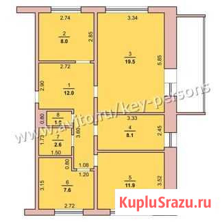 4-комнатная квартира, 70.7 м², 6/9 эт. на продажу в Оренбурге Оренбург - изображение 1