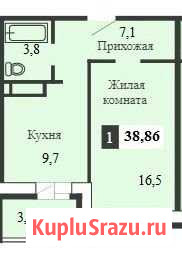1-комнатная квартира, 38.9 м², 5/10 эт. на продажу в Семилуках Семилуки - изображение 1