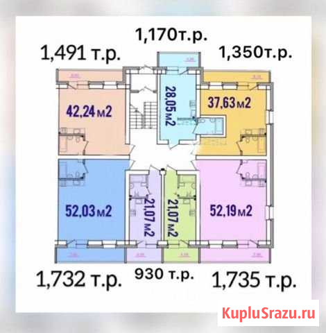 2-комнатная квартира, 37 м², 3/3 эт. на продажу в Маркове Маркова - изображение 1