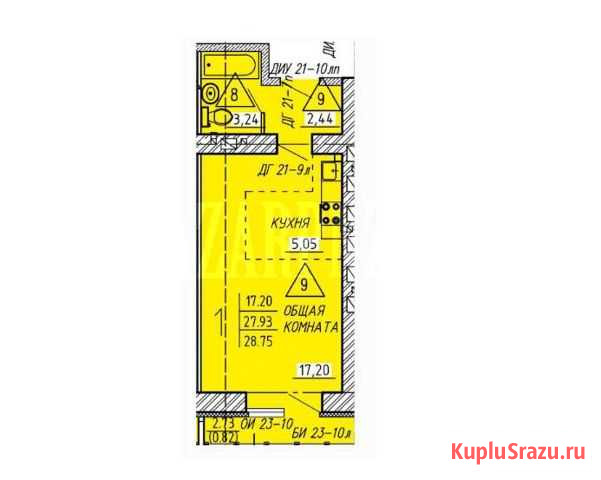 Квартира-студия, 29 м², 9/17 эт. на продажу в Пензе Пенза - изображение 2