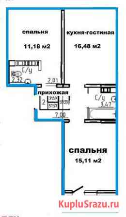 3-комнатная квартира, 59.3 м², 16/17 эт. на продажу в Оренбурге Оренбург