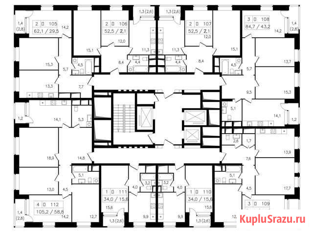 4-комнатная квартира, 105.2 м², 15/23 эт. на продажу в Москве Москва - изображение 2