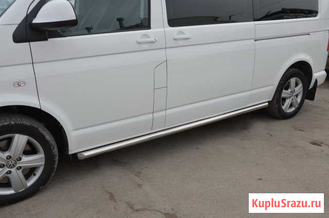 Защита штатного порога труба Volkswagen T5 Caravel Ахтубинск - изображение 1