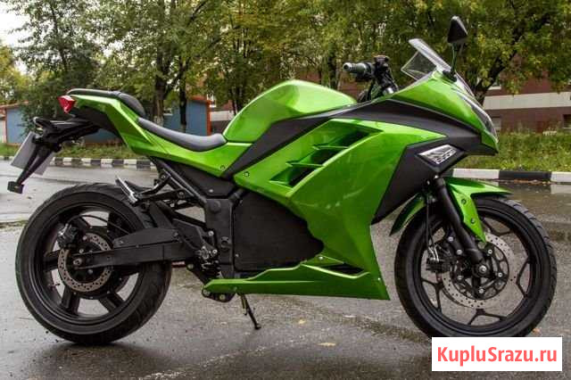 Электромотоцикл Ninja, зеленый Коломна - изображение 1