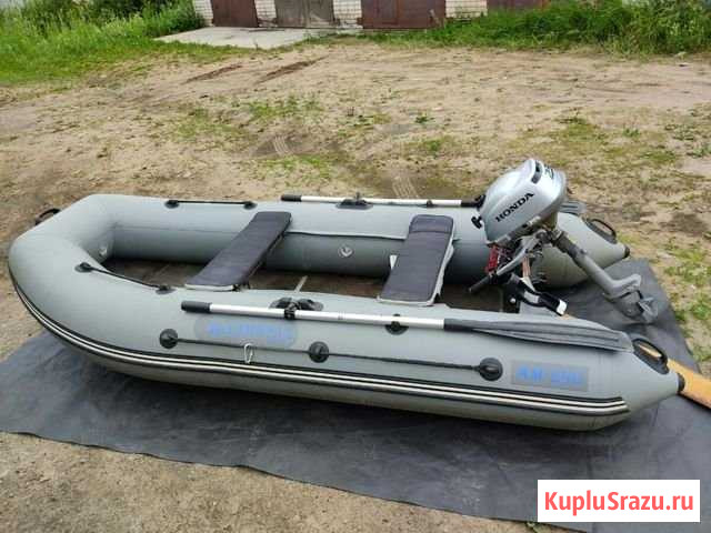 Пвх Адмирал 290 мотор хонда 2.3 с. 4х.т Коряжма - изображение 1