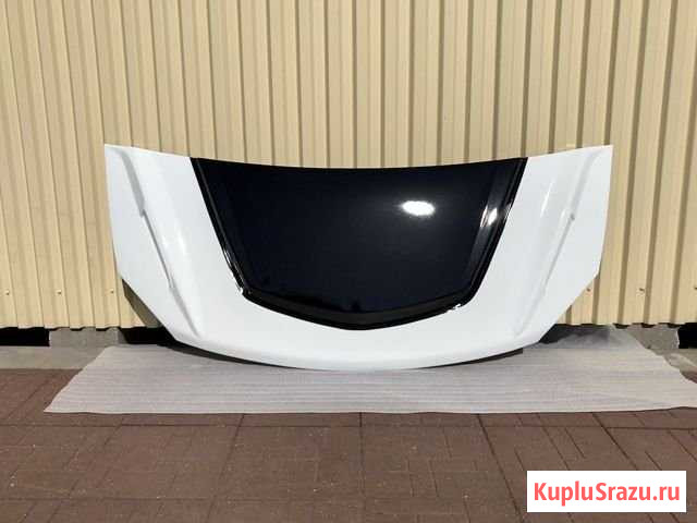 Капот на газель Next белый с черным центром новый Брусянский - изображение 1