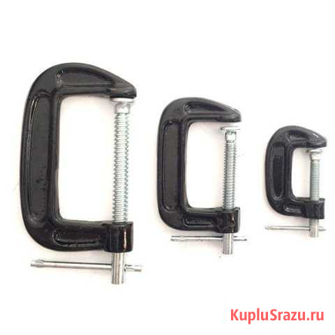 Набор струбцин 3шт. 25мм, 50мм, 75мм Белгород - изображение 1