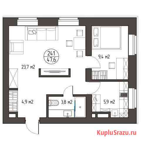 3-комнатная квартира, 47.6 м², 4/5 эт. на продажу в Москве Москва