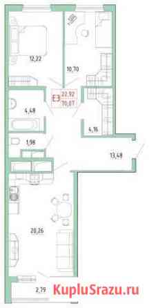 2-комнатная квартира, 70.1 м², 17/18 эт. на продажу в Рязани Рязань