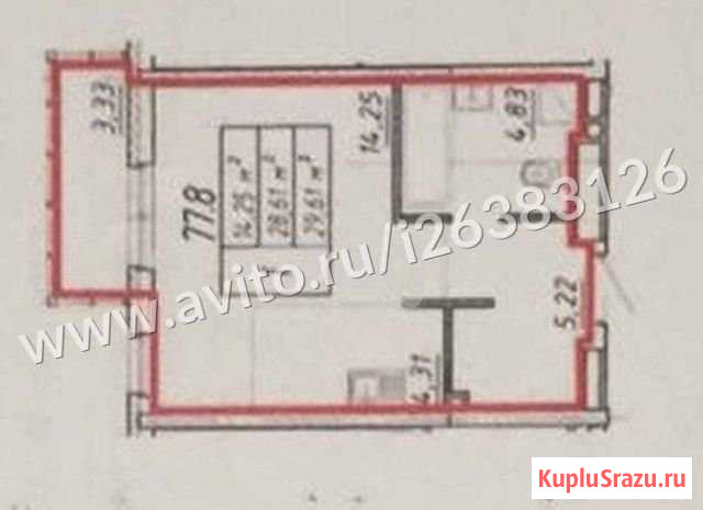 Квартира-студия, 28.6 м², 8/17 эт. на продажу в Казани Казань - изображение 1