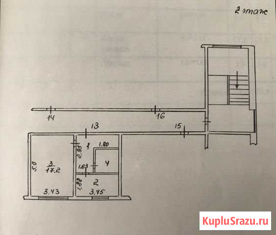 1-комнатная квартира, 33.3 м², 2/2 эт. на продажу в Исе Ис - изображение 1