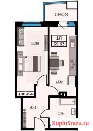 1-комнатная квартира, 39.2 м², 20/25 эт. на продажу в Ростове-на-Дону Ростов-на-Дону