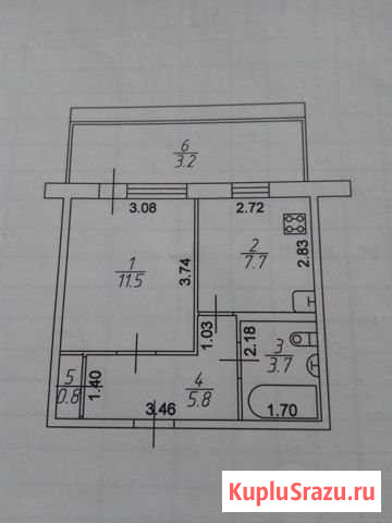 1-комнатная квартира, 29.5 м², 2/5 эт. на продажу в Заинске Заинск - изображение 1