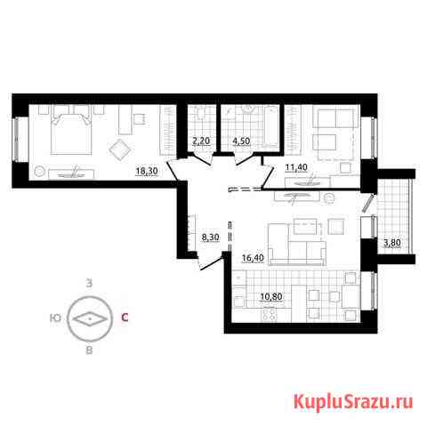 3-комнатная квартира, 73.8 м², 3/4 эт. на продажу в Березовском Свердловской области Березовский