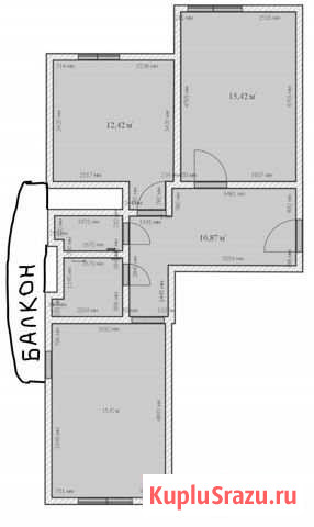 2-комнатная квартира, 60.3 м², 6/10 эт. на продажу в Нижнем Новгороде Нижний Новгород - изображение 1