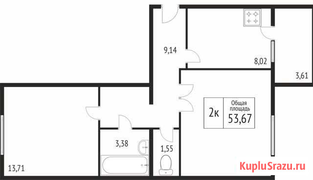 2-комнатная квартира, 54 м², 5/6 эт. на продажу в Костроме Кострома - изображение 1