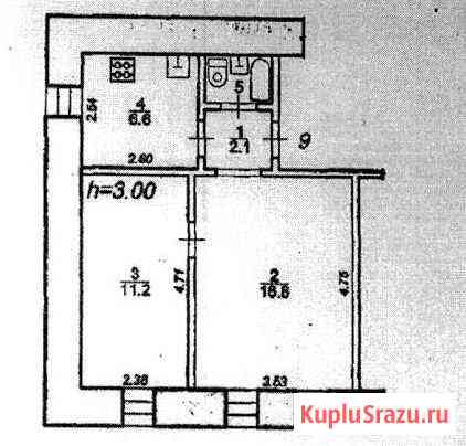 2-комнатная квартира, 38.3 м², 3/3 эт. на продажу в Вышнем Волочке Вышний Волочек