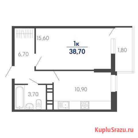 1-комнатная квартира, 38.7 м², 21/24 эт. на продажу в Краснодаре Краснодар