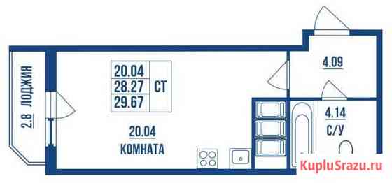 Квартира-студия, 29.7 м², 23/26 эт. на продажу в Санкт-Петербурге Санкт-Петербург
