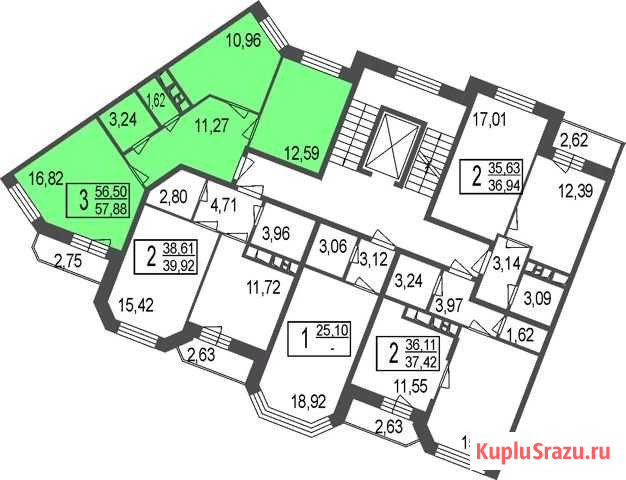 3-комнатная квартира, 56.3 м², 7/7 эт. на продажу в Мытищах Мытищи - изображение 1