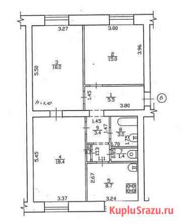 3-комнатная квартира, 73.6 м², 1/3 эт. на продажу в Брянске Брянск